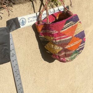 Shigra Bag, Straw, Agave Fiber Woven Tribal, Ecuador